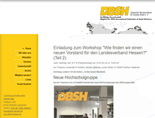 Tablet Screenshot of dbsh-hessen.de